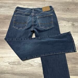 American Eagle Dark Wash Blue Mens 30x32 Original Straight Active Flex Jeans EUC